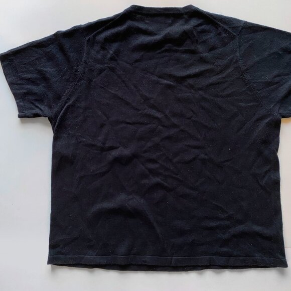 Kevo Silk Cashmere Short Sleeve Black Knit T-Shirt Size XL Crew Neck - Picture 5 of 6